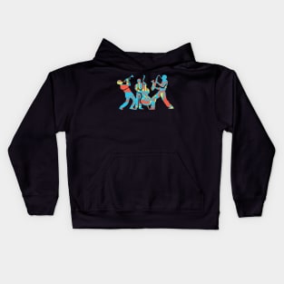 Modern Colorful Jazz Trio Kids Hoodie